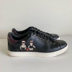 Dolce & Gabbana Mens Leather DG Family Patch Sneakers 40